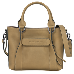 Longchamp 3D Tas met handgreep aan de bovenkant S , Tabak - Leder
