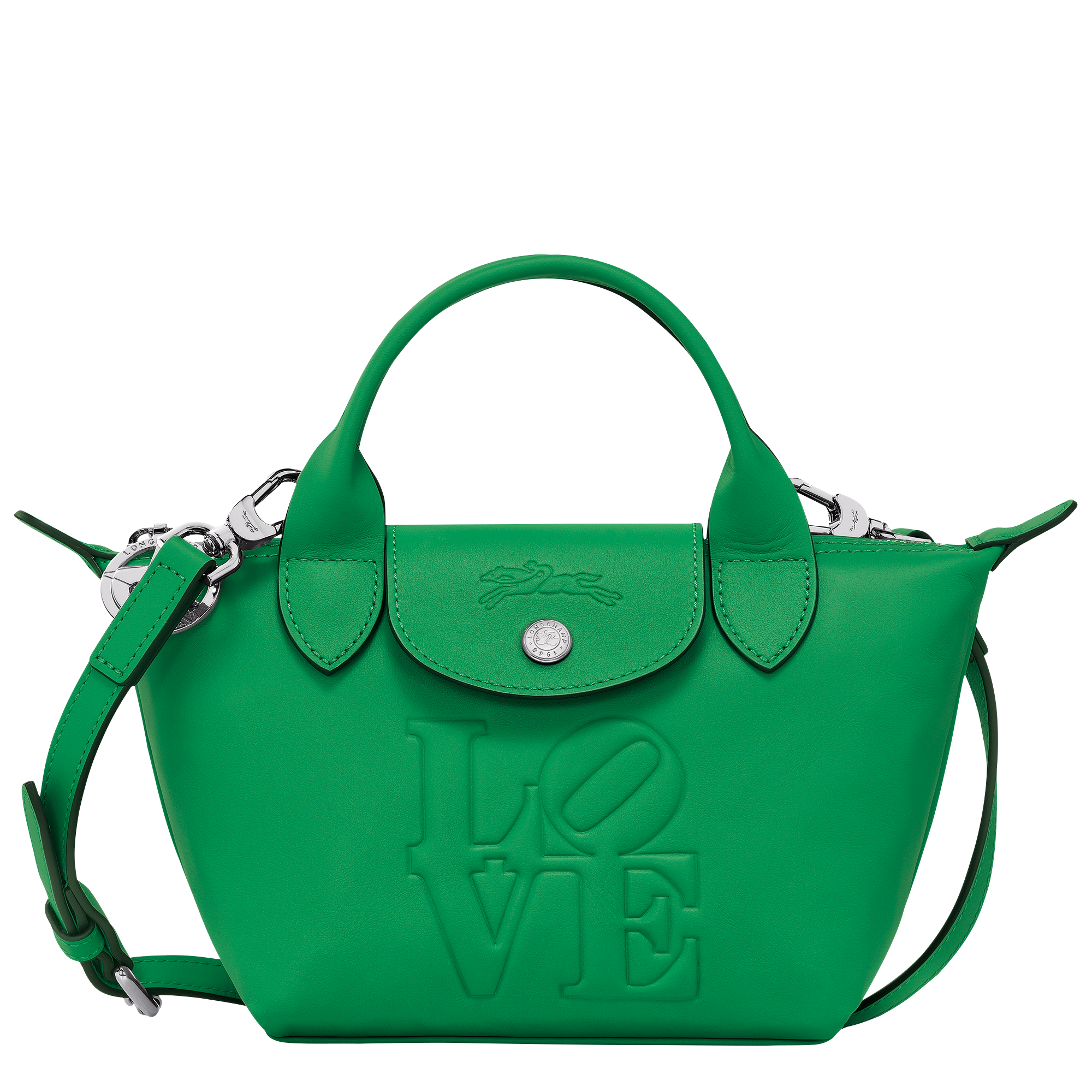 Longchamp x Robert Indiana Sac à main XS, Vert