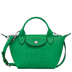 Longchamp, Bags, Longchamp Roseau Croc Embossed Shoulder Bag With Dust  Cover Green