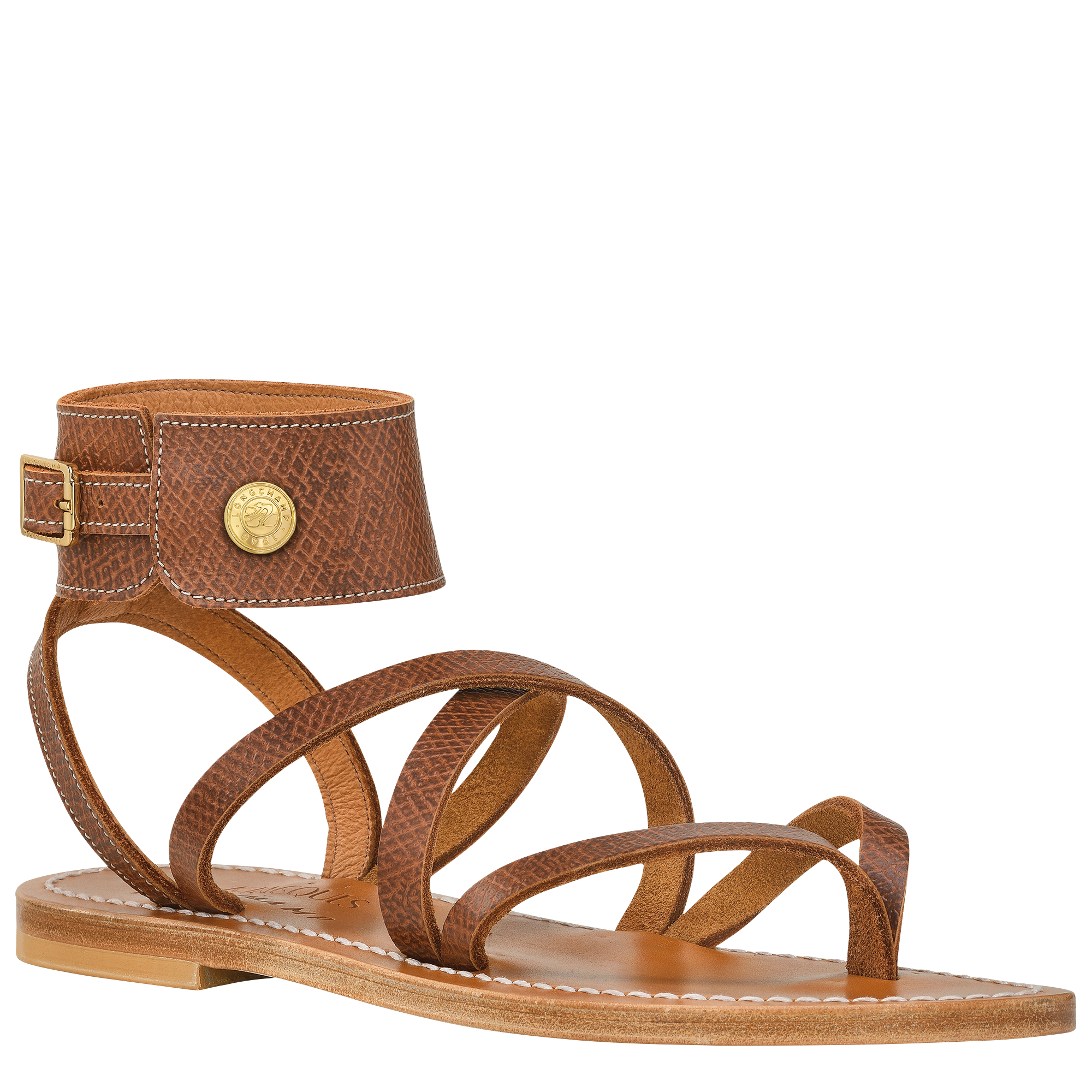 Longchamp x K.Jacques Sandals, Brown