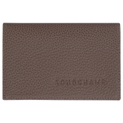 Le Foulonné Card holder , Taupe - Leather
