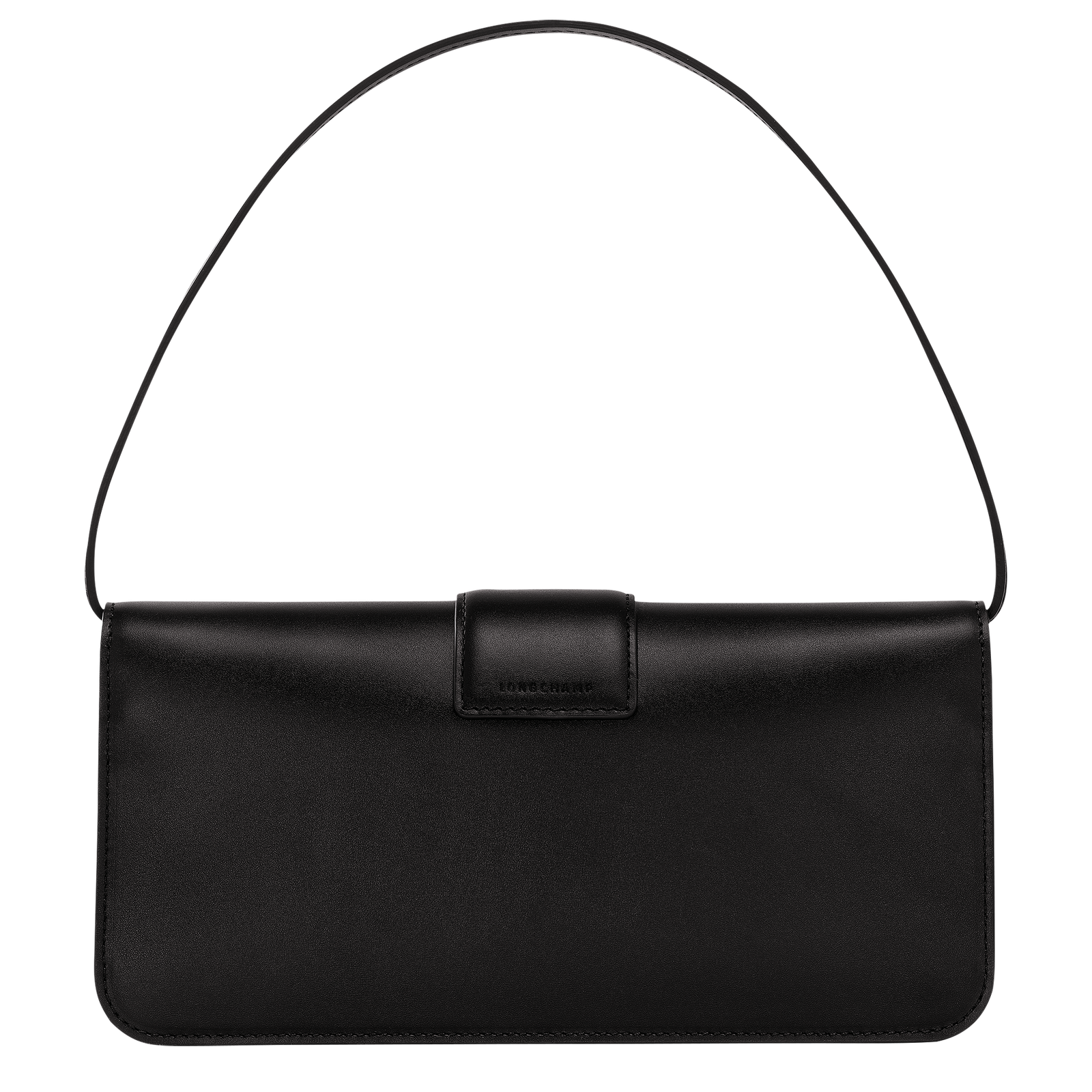 Longchamp black 2025 leather shoulder bag