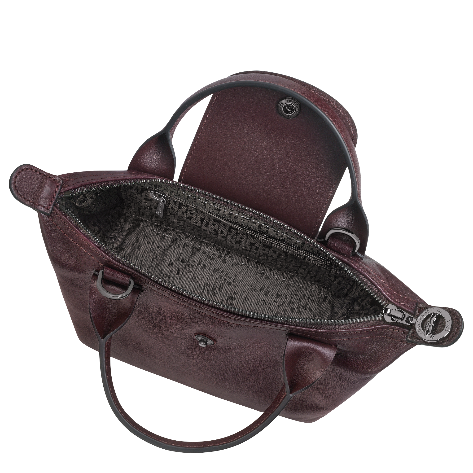 longchamp le pliage cuir xs top handle bag