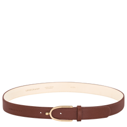 Ladies' belt , Coffee - Leather