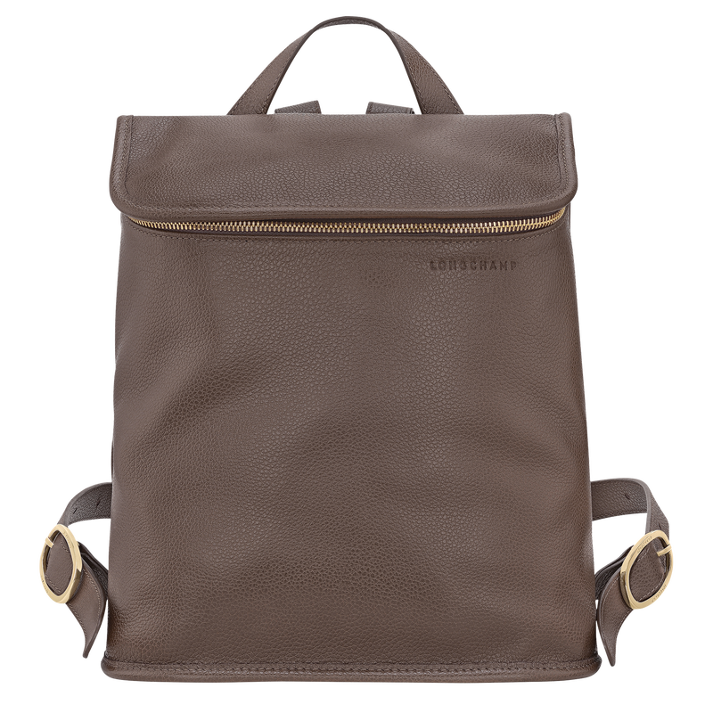 Sac à dos M Le Foulonné , Cuir - Taupe  - Vue 1 de 2