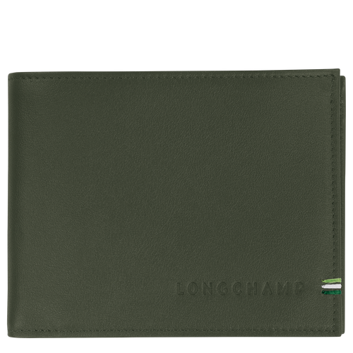 Portefeuille Longchamp sur Seine , Cuir - Kaki - Vue 1 de 3
