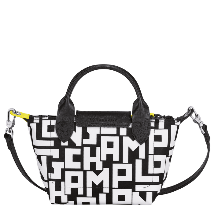 Le Pliage LGP Top handle bag XS, Black/White