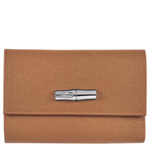 Compact wallet Roseau Natural (L3253HPN016) | Longchamp DK Compact wallet Roseau Natural (L3253HPN016) | Longchamp DK