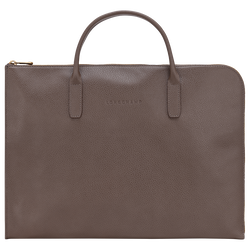 Le Foulonn&eacute; S Briefcase , Taupe - Leather