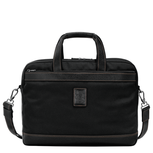 Boxford L Briefcase , Black - Recycled canvas - View 1 of 5