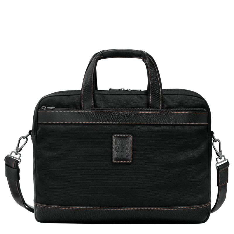 Boxford L Briefcase , Black - Recycled canvas  - View 1 of  5