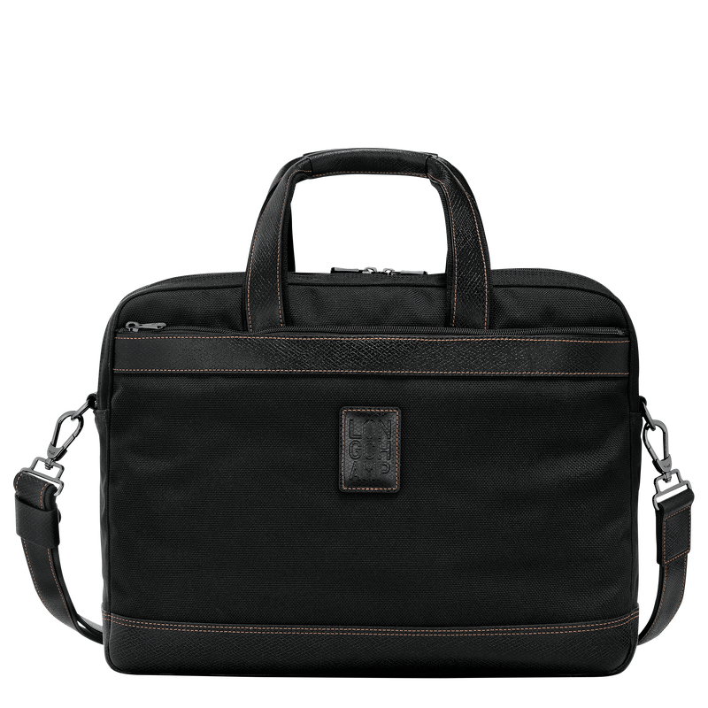 Boxford L Briefcase , Black - Recycled canvas  - View 1 of  5