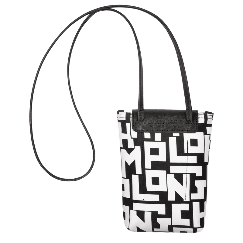 Le Pliage LGP 裝飾皮革滾邊的手機殼 , 黑/白色 - 帆布  - 查看 4 4