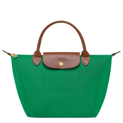 Le Pliage Original S Handbag , Green - Recycled canvas