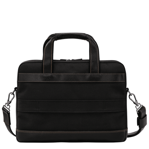 Boxford S Briefcase , Black - Recycled canvas - View 4 of  5