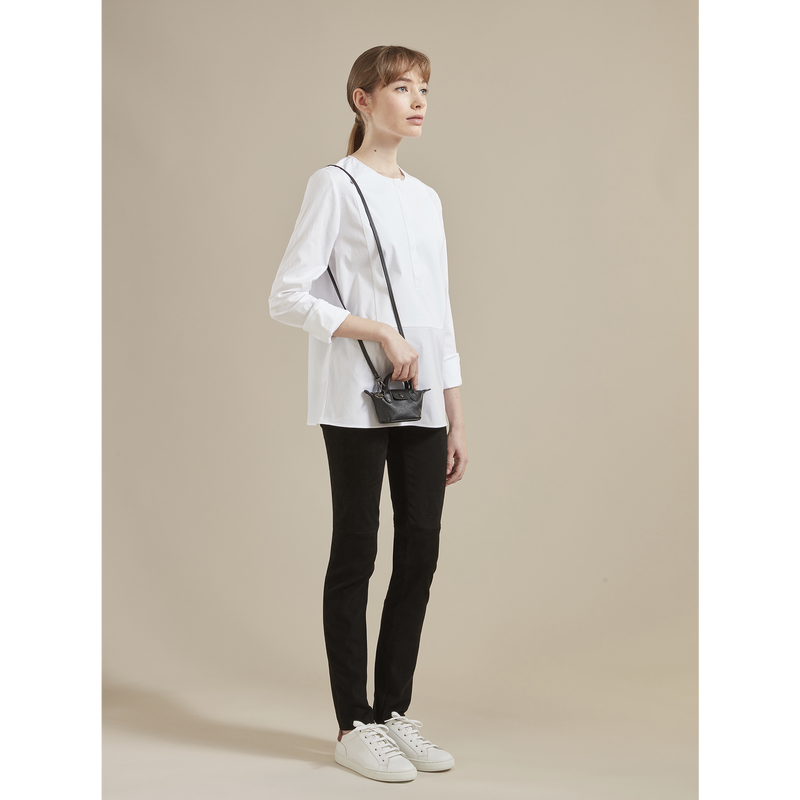 Crossbody bag XS Le Pliage Cuir Navy (10099757556) Longchamp AU