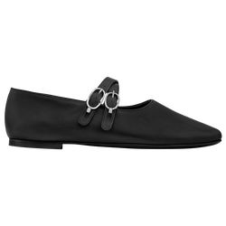 Le Foulonné Ballerinas , Black - Leather