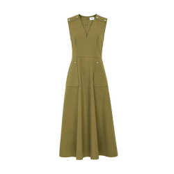 Vestido , Popelina de algod&atilde;o - Liquen