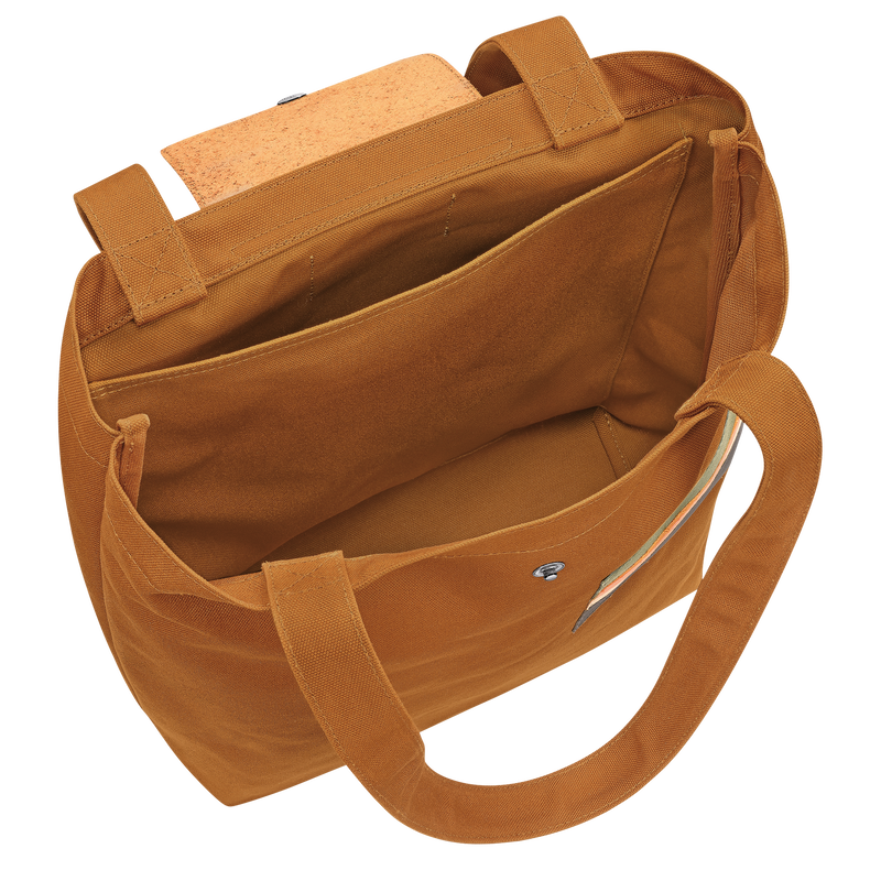 Caroline H&eacute;lain x Longchamp M Tote bag , Caramel - Canvas  - View 4 of 5