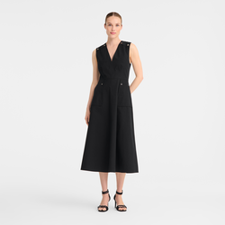 Dress , Black - Cotton poplin