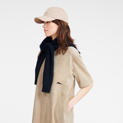 null Abito lungo in pelle,  Beige