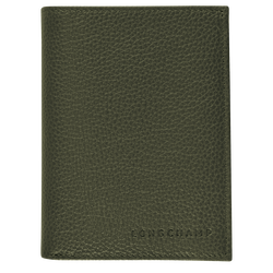 Le Foulonné Wallet , Khaki - Leather