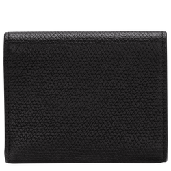 Le Roseau Compact wallet , Black - Leather