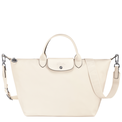 Le Pliage Xtra L Handbag , Ecru - Leather