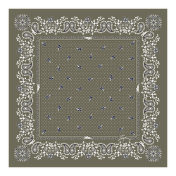 French Bandana Silk scarf 50 , Artichoke - OTHER