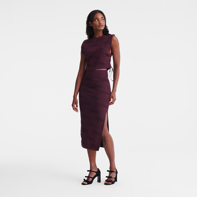 null Jupe midi, Aubergine