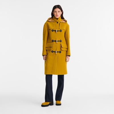 Dufflecoat , Doppelseitiges Wolltuch - Muskat