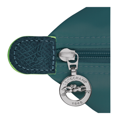 Le Pliage Green Pouch with handle, Peacock