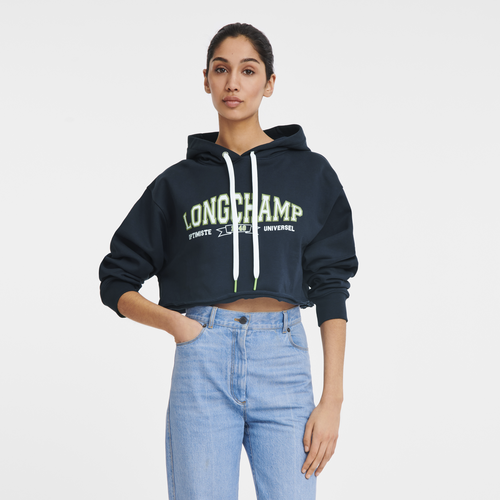 Navy hoddie store