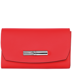 Roseau Wallet , Red - Leather
