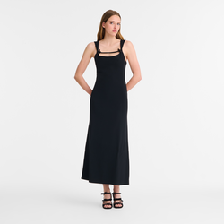 Long dress , Black - Crepe