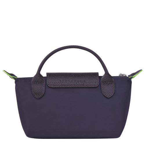 Le Pliage Green Pouch with handle , Bilberry - Recycled canvas - View 4 of 6