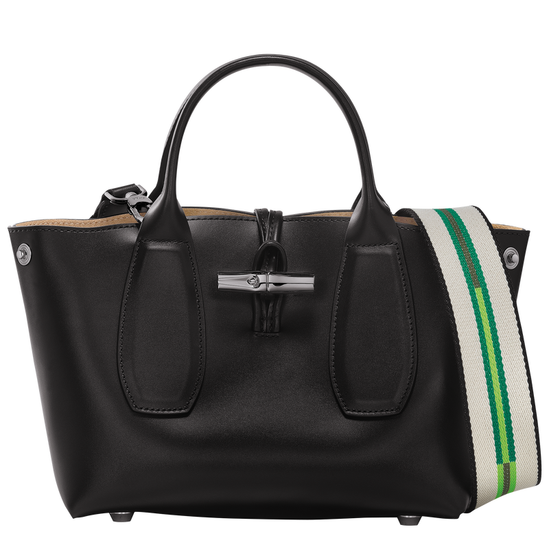 Roseau S Handbag , Black - Leather  - View 5 of  7