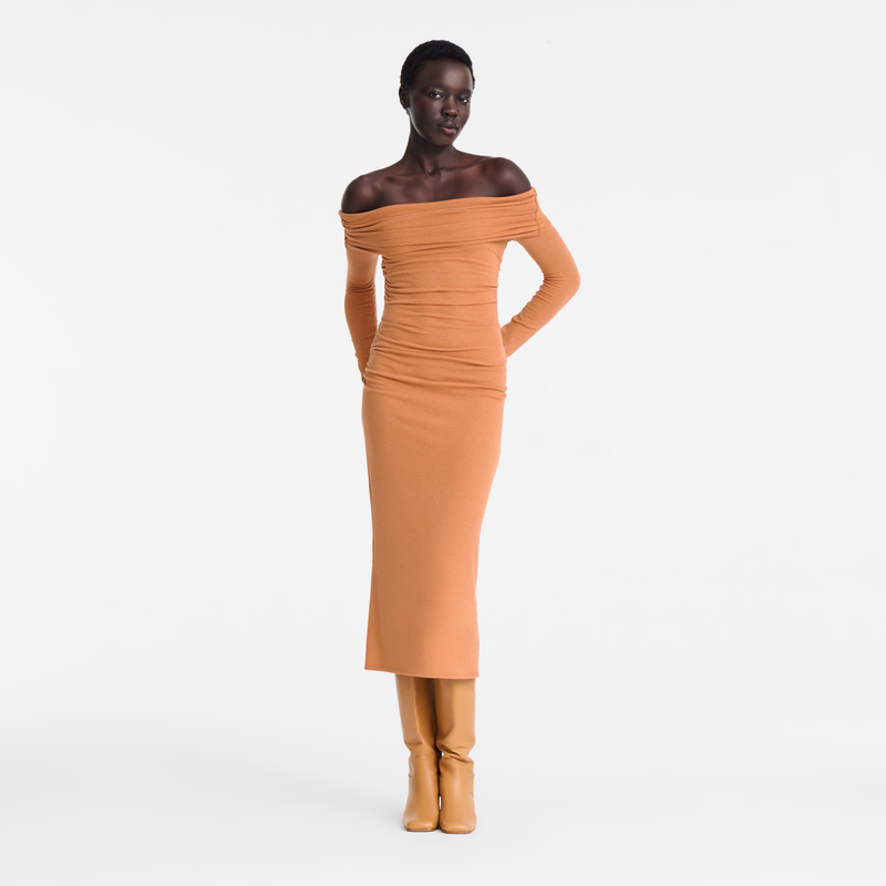 Long dress , Amber - Crepe jersey  - View 2 of  5