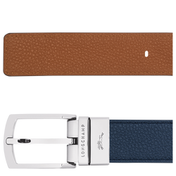 Herrengürtel Le Foulonné , Leder - Navy/Caramel