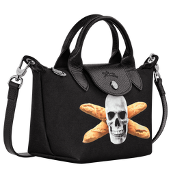 Longchamp x ToiletPaper Handtasche XS, Schwarz