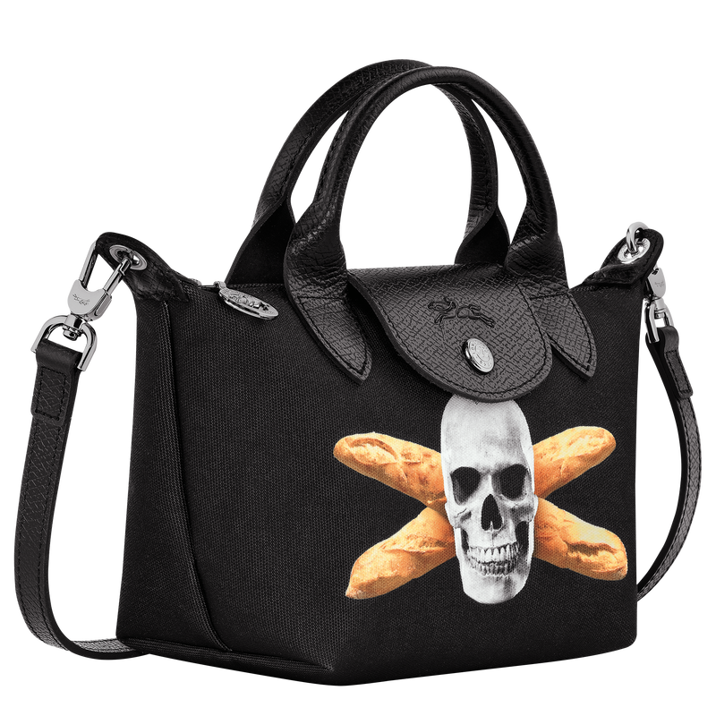 Handtasche XS Longchamp x ToiletPaper , Canvas - Schwarz  - Ansicht 3 von 5