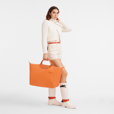 Le Pliage Green Travel bag L, Orange