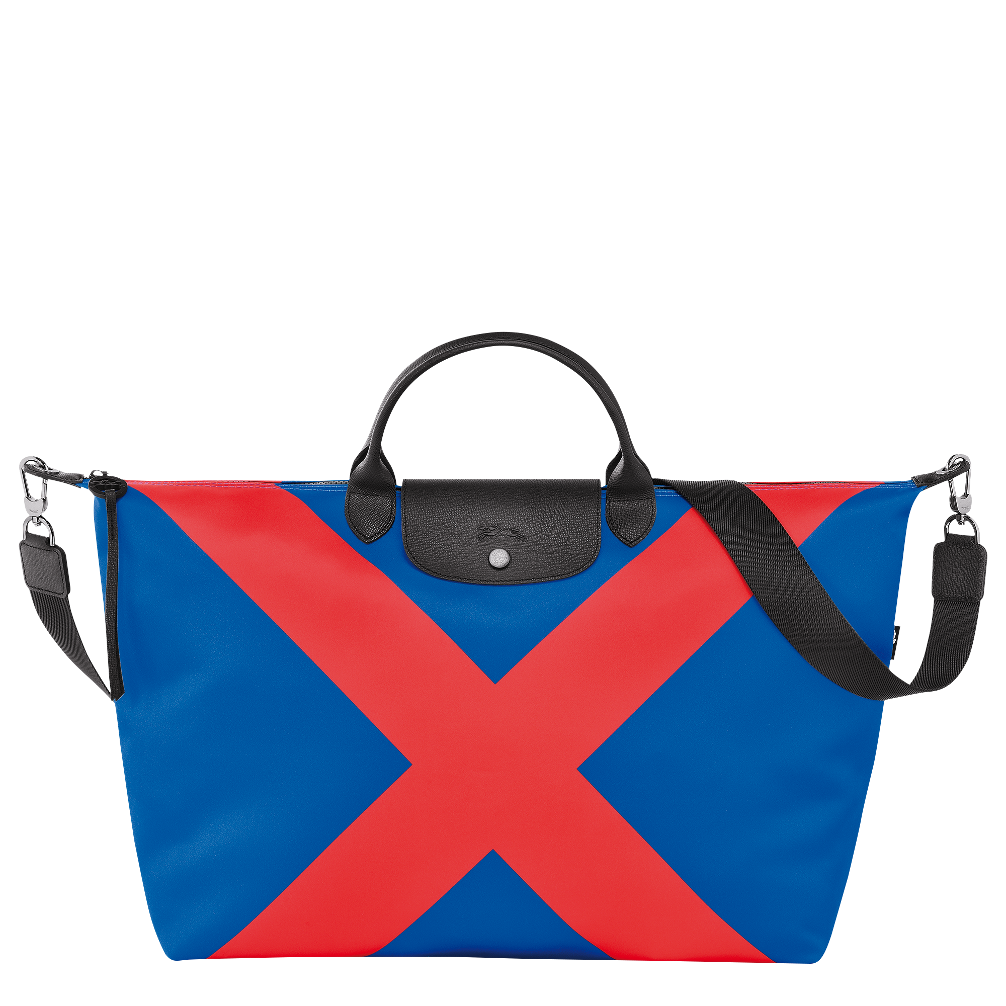 Le Pliage Collection Travel bag S, Cobalt/Red