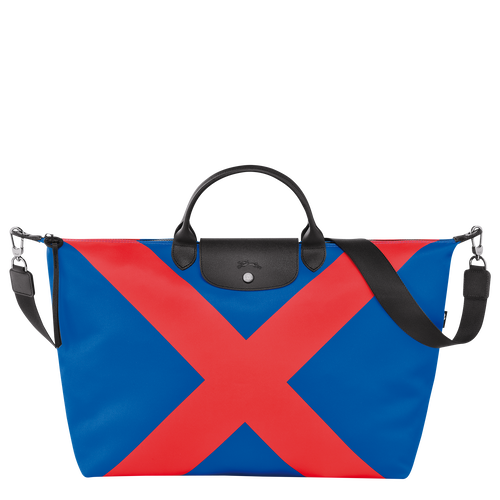 Le Pliage Collection S Travel bag , Cobalt/Red - Canvas - View 1 of  2