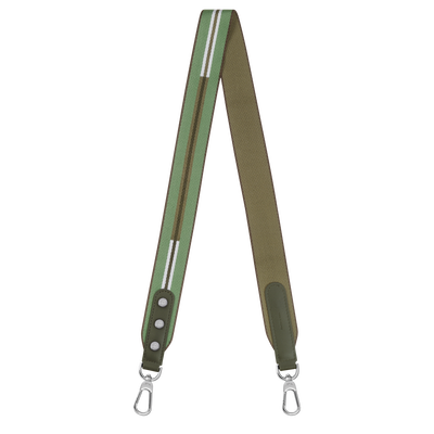 Longchamp Rayures Shoulder strap, Artichoke