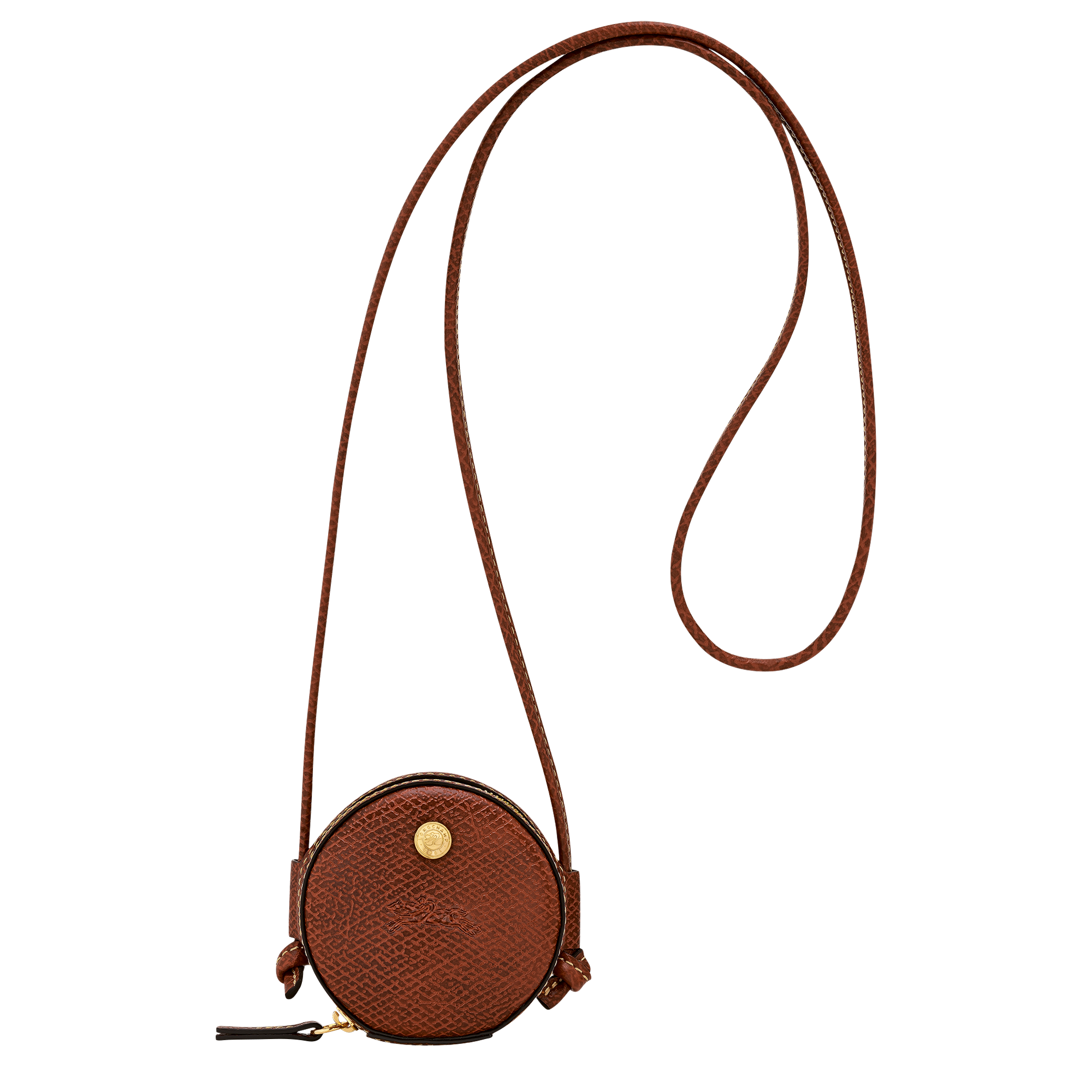 &Eacute;pure Coin purse with cord, Brown