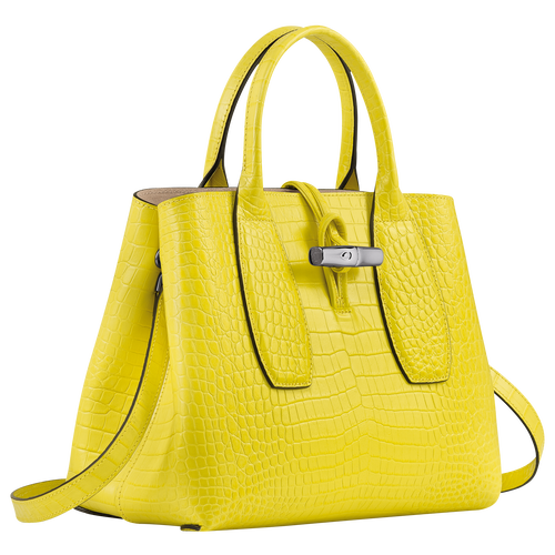 Roseau Top handle bag M, Lemon