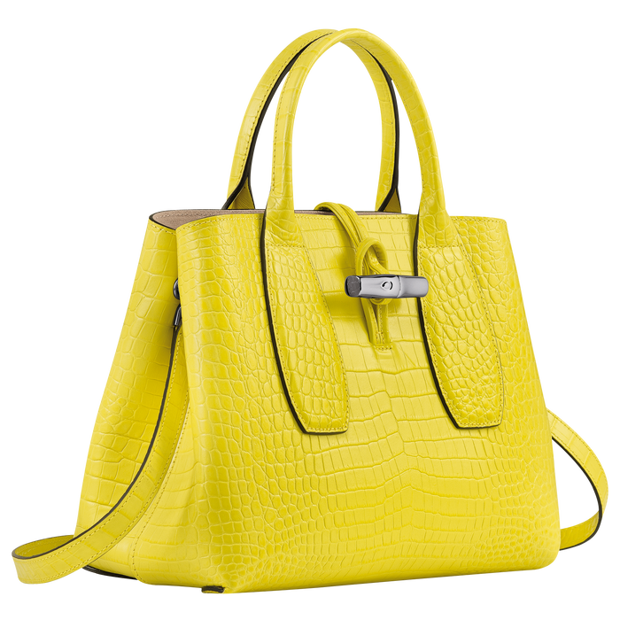 Roseau Top handle bag M, Lemon
