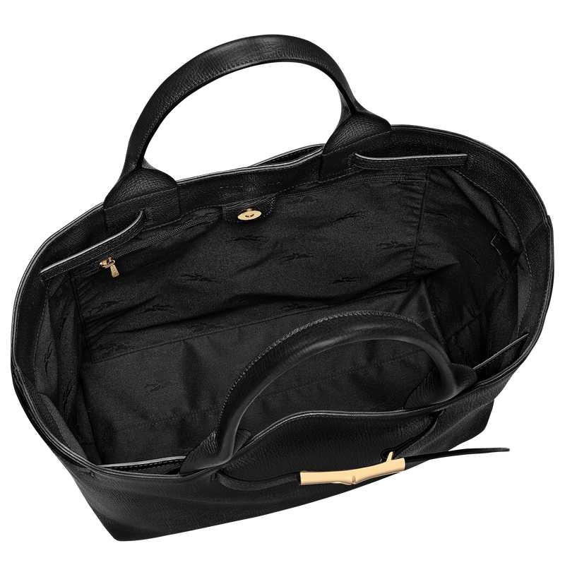 Sac cabas L Le Smart , Cuir - Noir  - Vue 5 de 7