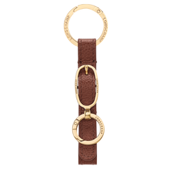Le Foulonn&eacute; Key ring , Coffee - Leather